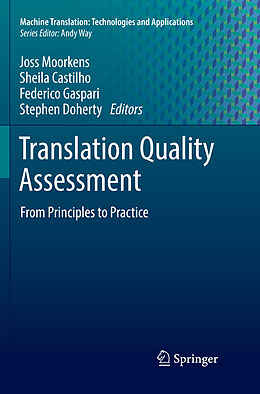 Couverture cartonnée Translation Quality Assessment de 