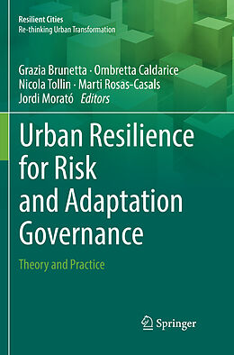 Couverture cartonnée Urban Resilience for Risk and Adaptation Governance de 