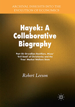 Couverture cartonnée Hayek: A Collaborative Biography de Robert Leeson