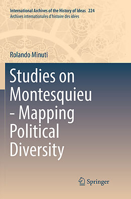 Couverture cartonnée Studies on Montesquieu - Mapping Political Diversity de Rolando Minuti