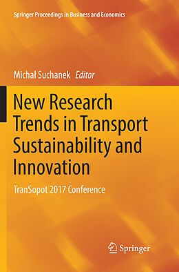 Couverture cartonnée New Research Trends in Transport Sustainability and Innovation de 