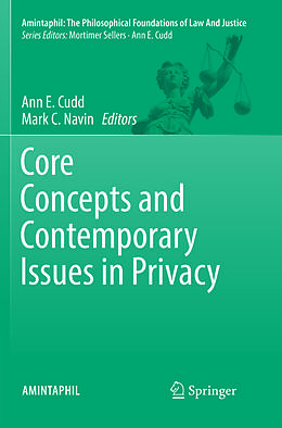 Couverture cartonnée Core Concepts and Contemporary Issues in Privacy de 