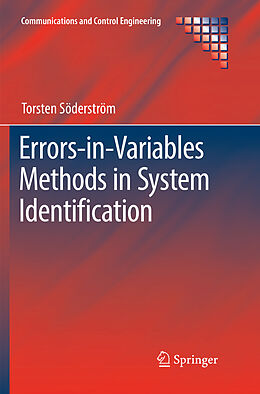 Couverture cartonnée Errors-in-Variables Methods in System Identification de Torsten Söderström