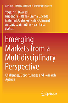 Couverture cartonnée Emerging Markets from a Multidisciplinary Perspective de 