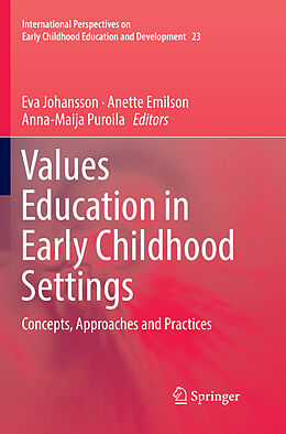 Kartonierter Einband Values Education in Early Childhood Settings von 