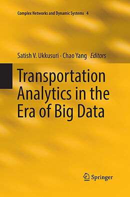 Couverture cartonnée Transportation Analytics in the Era of Big Data de 