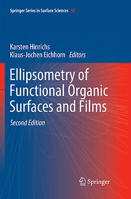 Kartonierter Einband Ellipsometry of Functional Organic Surfaces and Films von 