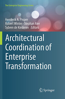 Kartonierter Einband Architectural Coordination of Enterprise Transformation von 