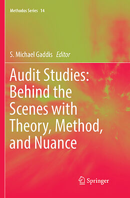 Couverture cartonnée Audit Studies: Behind the Scenes with Theory, Method, and Nuance de 