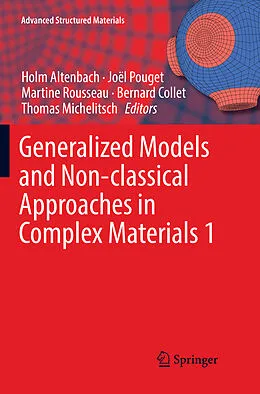 Kartonierter Einband Generalized Models and Non-classical Approaches in Complex Materials 1 von 