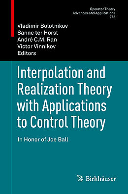 Fester Einband Interpolation and Realization Theory with Applications to Control Theory von 