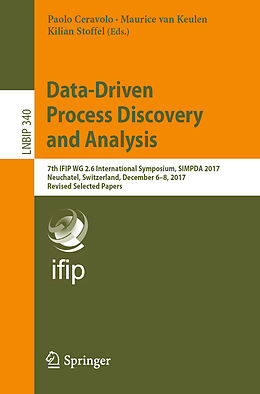 Couverture cartonnée Data-Driven Process Discovery and Analysis de 
