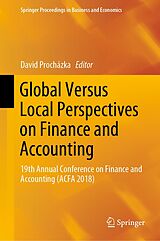 eBook (pdf) Global Versus Local Perspectives on Finance and Accounting de 