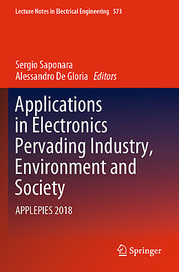 Couverture cartonnée Applications in Electronics Pervading Industry, Environment and Society de 