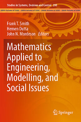 Couverture cartonnée Mathematics Applied to Engineering, Modelling, and Social Issues de 