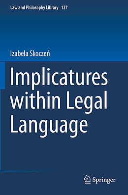 Couverture cartonnée Implicatures within Legal Language de Izabela Skocze 
