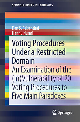 Kartonierter Einband Voting Procedures Under a Restricted Domain von Hannu Nurmi, Dan S. Felsenthal