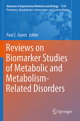 Couverture cartonnée Reviews on Biomarker Studies of Metabolic and Metabolism-Related Disorders de 