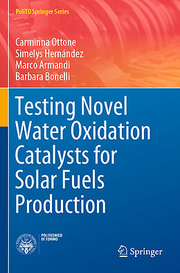 Kartonierter Einband Testing Novel Water Oxidation Catalysts for Solar Fuels Production von Carminna Ottone, Barbara Bonelli, Marco Armandi