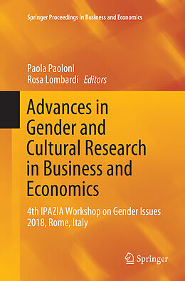 Couverture cartonnée Advances in Gender and Cultural Research in Business and Economics de 