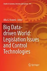 Kartonierter Einband (Kt) Big Data-driven World: Legislation Issues and Control Technologies von