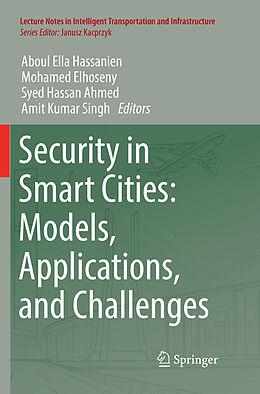 Couverture cartonnée Security in Smart Cities: Models, Applications, and Challenges de 