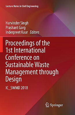 Kartonierter Einband Proceedings of the 1st International Conference on Sustainable Waste Management through Design von 