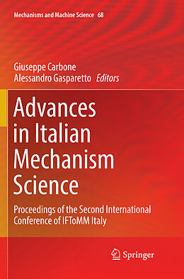 Kartonierter Einband Advances in Italian Mechanism Science von 