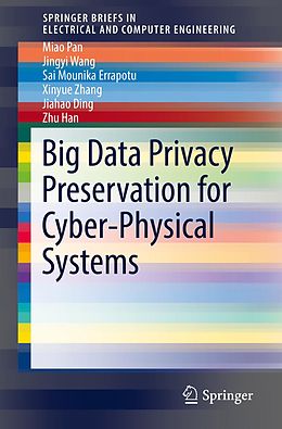 eBook (pdf) Big Data Privacy Preservation for Cyber-Physical Systems de Miao Pan, Jingyi Wang, Sai Mounika Errapotu