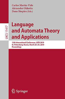 Kartonierter Einband Language and Automata Theory and Applications von 