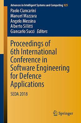 Couverture cartonnée Proceedings of 6th International Conference in Software Engineering for Defence Applications de 