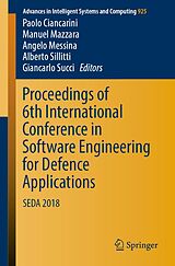 eBook (pdf) Proceedings of 6th International Conference in Software Engineering for Defence Applications de 