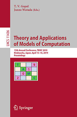 Kartonierter Einband Theory and Applications of Models of Computation von 