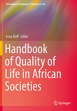 Kartonierter Einband Handbook of Quality of Life in African Societies von 