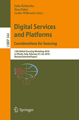 Couverture cartonnée Digital Services and Platforms. Considerations for Sourcing de 