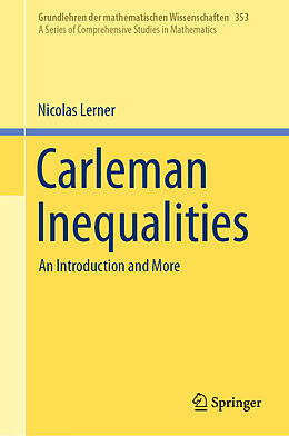 Livre Relié Carleman Inequalities de Nicolas Lerner