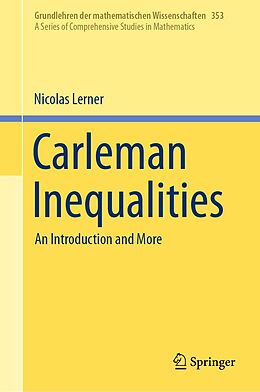 eBook (pdf) Carleman Inequalities de Nicolas Lerner