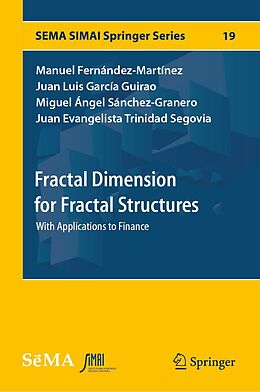 eBook (pdf) Fractal Dimension for Fractal Structures de Manuel Fernández-Martínez, Juan Luis García Guirao, Miguel Ángel Sánchez-Granero