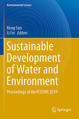 Couverture cartonnée Sustainable Development of Water and Environment de 