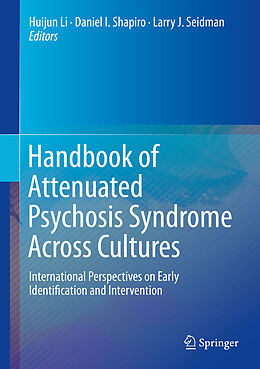 Livre Relié Handbook of Attenuated Psychosis Syndrome Across Cultures de 