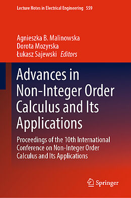 Livre Relié Advances in Non-Integer Order Calculus and Its Applications de 