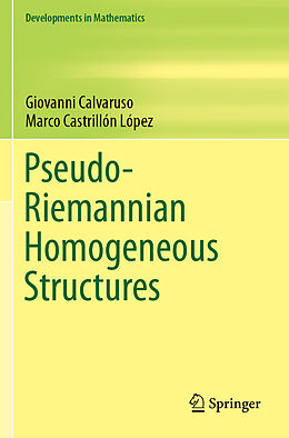 Couverture cartonnée Pseudo-Riemannian Homogeneous Structures de Marco Castrillón López, Giovanni Calvaruso