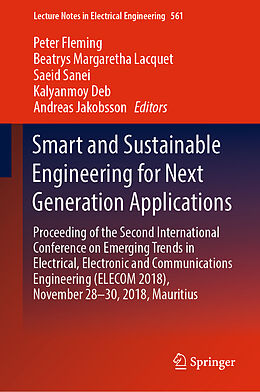 Livre Relié Smart and Sustainable Engineering for Next Generation Applications de 