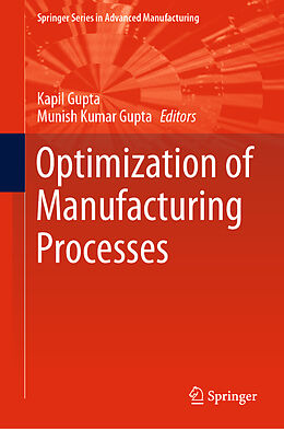 Livre Relié Optimization of Manufacturing Processes de 