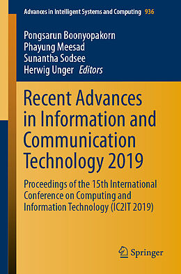 Couverture cartonnée Recent Advances in Information and Communication Technology 2019 de 