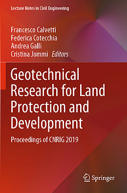 Kartonierter Einband Geotechnical Research for Land Protection and Development von 