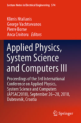 Couverture cartonnée Applied Physics, System Science and Computers III de 