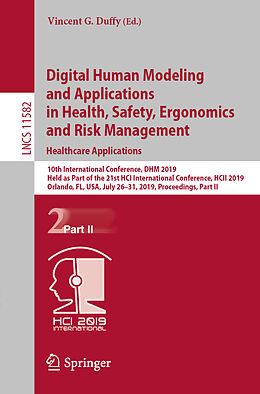 Kartonierter Einband Digital Human Modeling and Applications in Health, Safety, Ergonomics and Risk Management. Healthcare Applications von 