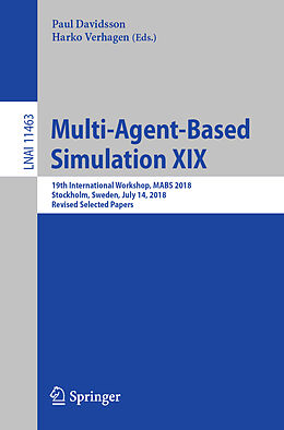 Kartonierter Einband Multi-Agent-Based Simulation XIX von 