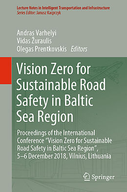 Couverture cartonnée Vision Zero for Sustainable Road Safety in Baltic Sea Region de 